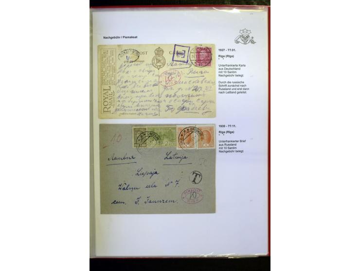 NACHGEBÜHR: 1919/40, umfangreiche Sammlung von über 120 Briefen und Karten, dabei viele verschiedene Stempel, handschriftlich