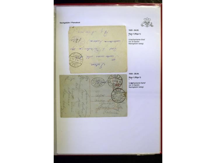 NACHGEBÜHR: 1919/40, umfangreiche Sammlung von über 120 Briefen und Karten, dabei viele verschiedene Stempel, handschriftlich