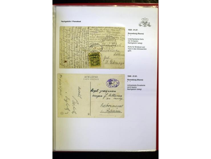 NACHGEBÜHR: 1919/40, umfangreiche Sammlung von über 120 Briefen und Karten, dabei viele verschiedene Stempel, handschriftlich
