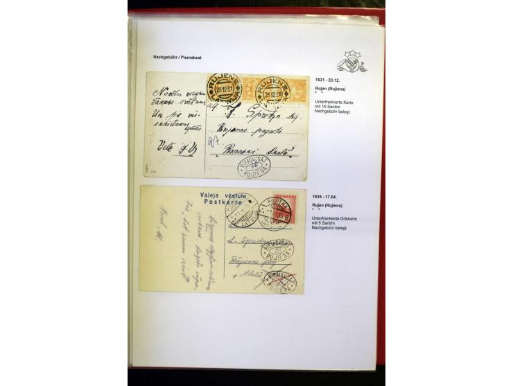 NACHGEBÜHR: 1919/40, umfangreiche Sammlung von über 120 Briefen und Karten, dabei viele verschiedene Stempel, handschriftlich