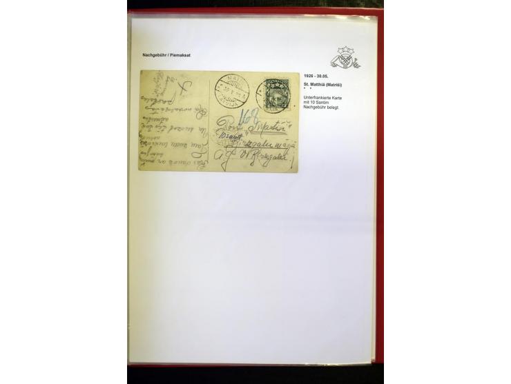 NACHGEBÜHR: 1919/40, umfangreiche Sammlung von über 120 Briefen und Karten, dabei viele verschiedene Stempel, handschriftlich