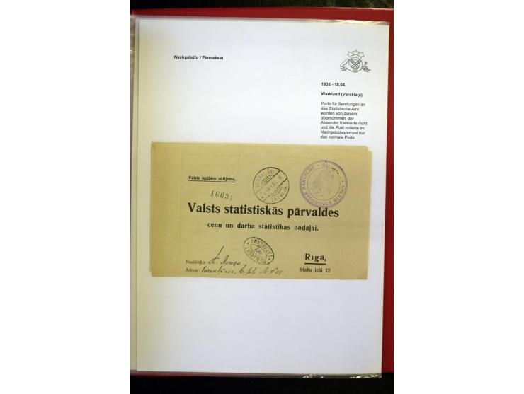 NACHGEBÜHR: 1919/40, umfangreiche Sammlung von über 120 Briefen und Karten, dabei viele verschiedene Stempel, handschriftlich