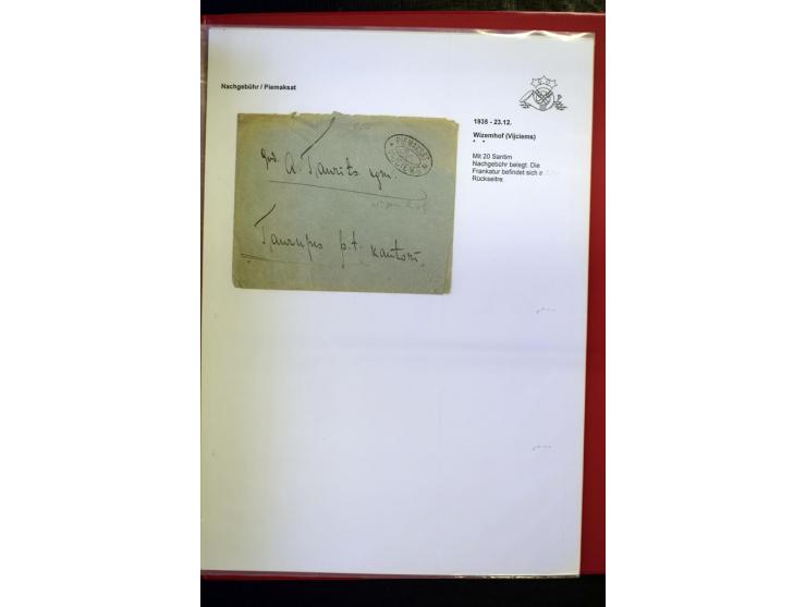 NACHGEBÜHR: 1919/40, umfangreiche Sammlung von über 120 Briefen und Karten, dabei viele verschiedene Stempel, handschriftlich