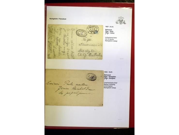 NACHGEBÜHR: 1919/40, umfangreiche Sammlung von über 120 Briefen und Karten, dabei viele verschiedene Stempel, handschriftlich