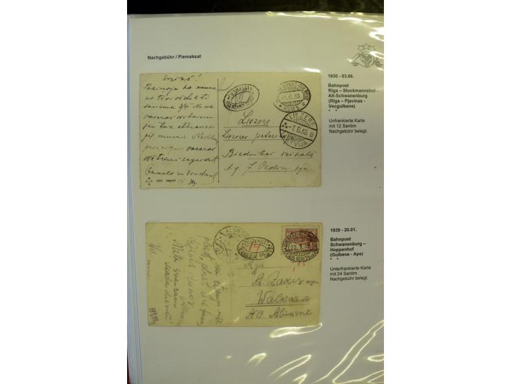 NACHGEBÜHR: 1919/40, umfangreiche Sammlung von über 120 Briefen und Karten, dabei viele verschiedene Stempel, handschriftlich