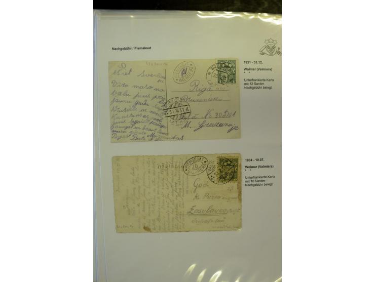 NACHGEBÜHR: 1919/40, umfangreiche Sammlung von über 120 Briefen und Karten, dabei viele verschiedene Stempel, handschriftlich