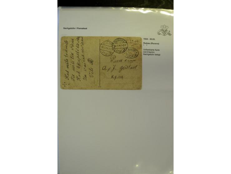 NACHGEBÜHR: 1919/40, umfangreiche Sammlung von über 120 Briefen und Karten, dabei viele verschiedene Stempel, handschriftlich