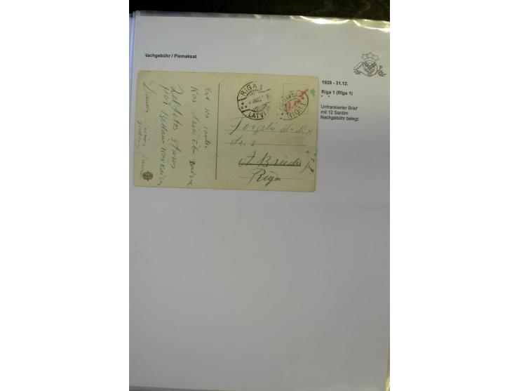 NACHGEBÜHR: 1919/40, umfangreiche Sammlung von über 120 Briefen und Karten, dabei viele verschiedene Stempel, handschriftlich