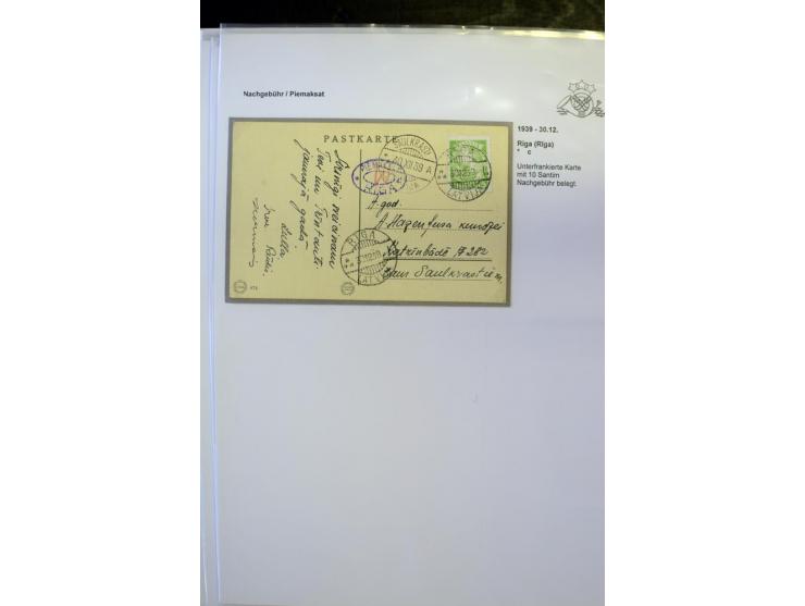 NACHGEBÜHR: 1919/40, umfangreiche Sammlung von über 120 Briefen und Karten, dabei viele verschiedene Stempel, handschriftlich
