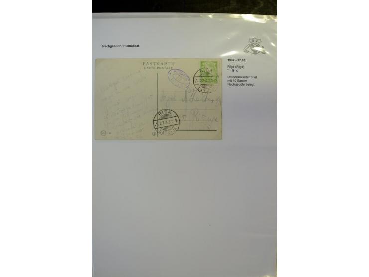 NACHGEBÜHR: 1919/40, umfangreiche Sammlung von über 120 Briefen und Karten, dabei viele verschiedene Stempel, handschriftlich