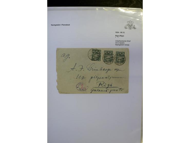 NACHGEBÜHR: 1919/40, umfangreiche Sammlung von über 120 Briefen und Karten, dabei viele verschiedene Stempel, handschriftlich