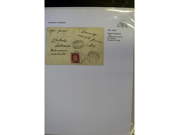 NACHGEBÜHR: 1919/40, umfangreiche Sammlung von über 120 Briefen und Karten, dabei viele verschiedene Stempel, handschriftlich