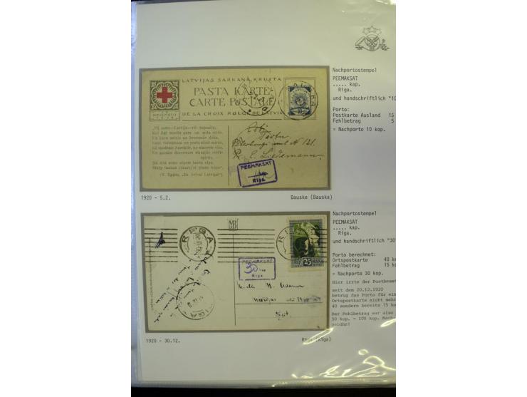 NACHGEBÜHR: 1919/40, umfangreiche Sammlung von über 120 Briefen und Karten, dabei viele verschiedene Stempel, handschriftlich