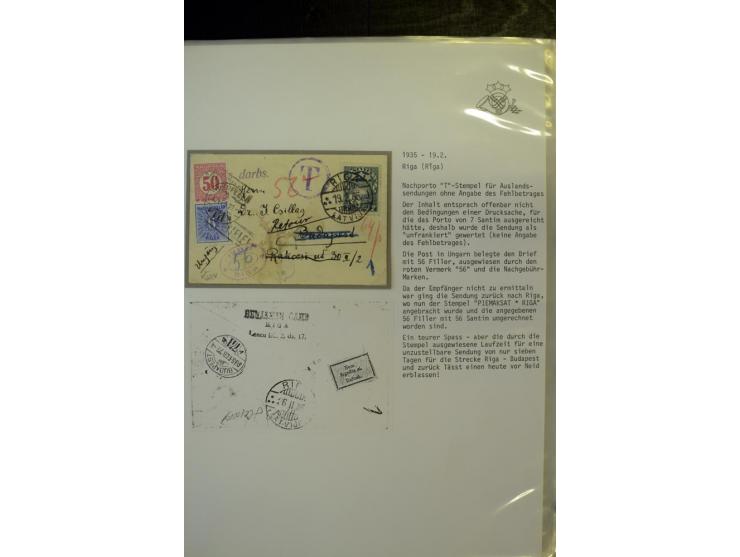 NACHGEBÜHR: 1919/40, umfangreiche Sammlung von über 120 Briefen und Karten, dabei viele verschiedene Stempel, handschriftlich
