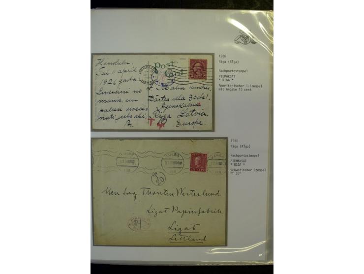 NACHGEBÜHR: 1919/40, umfangreiche Sammlung von über 120 Briefen und Karten, dabei viele verschiedene Stempel, handschriftlich