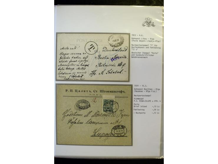 NACHGEBÜHR: 1919/40, umfangreiche Sammlung von über 120 Briefen und Karten, dabei viele verschiedene Stempel, handschriftlich