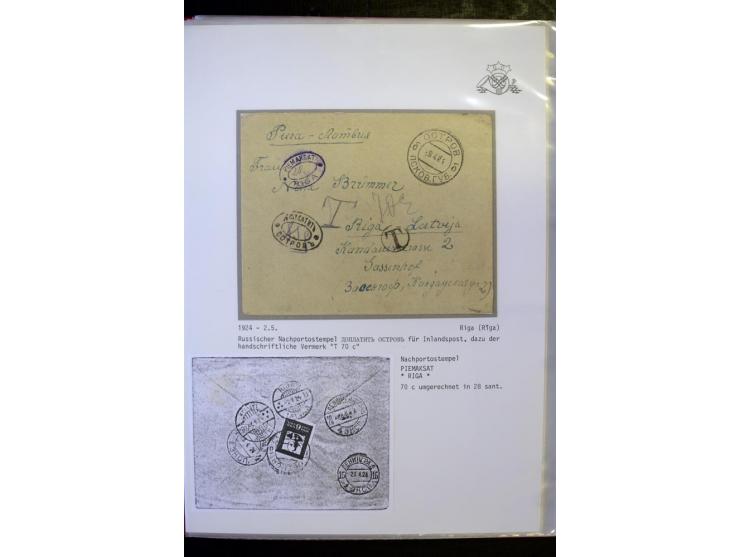 NACHGEBÜHR: 1919/40, umfangreiche Sammlung von über 120 Briefen und Karten, dabei viele verschiedene Stempel, handschriftlich