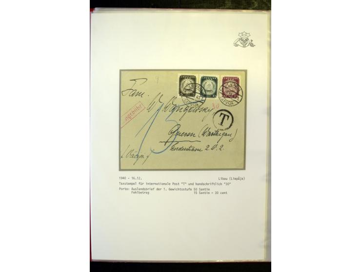 NACHGEBÜHR: 1919/40, umfangreiche Sammlung von über 120 Briefen und Karten, dabei viele verschiedene Stempel, handschriftlich