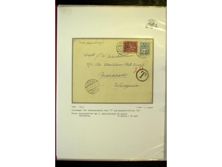 NACHGEBÜHR: 1919/40, umfangreiche Sammlung von über 120 Briefen und Karten, dabei viele verschiedene Stempel, handschriftlich