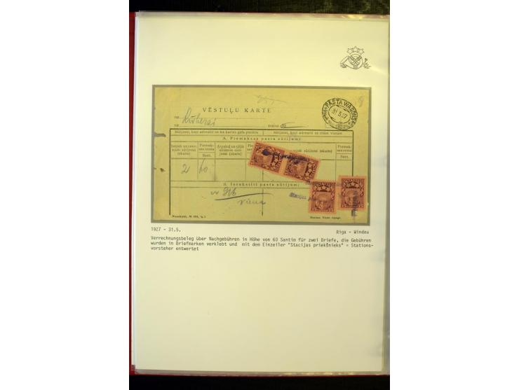 NACHGEBÜHR: 1919/40, umfangreiche Sammlung von über 120 Briefen und Karten, dabei viele verschiedene Stempel, handschriftlich