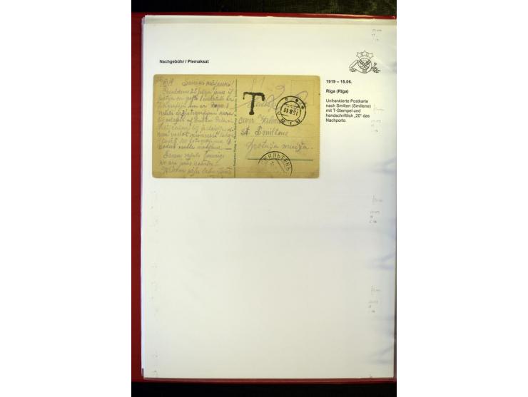 NACHGEBÜHR: 1919/40, umfangreiche Sammlung von über 120 Briefen und Karten, dabei viele verschiedene Stempel, handschriftlich