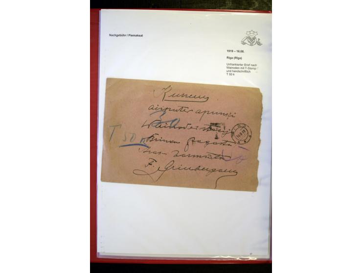NACHGEBÜHR: 1919/40, umfangreiche Sammlung von über 120 Briefen und Karten, dabei viele verschiedene Stempel, handschriftlich