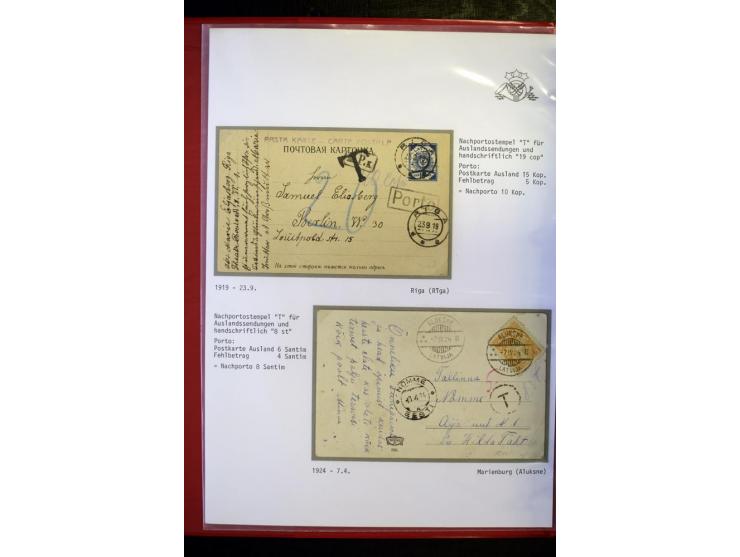 NACHGEBÜHR: 1919/40, umfangreiche Sammlung von über 120 Briefen und Karten, dabei viele verschiedene Stempel, handschriftlich