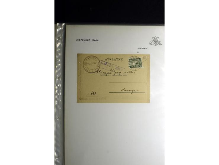 NORMSTEMPEL: AAHOF-ZVIDZIENA, umfangreiche Sammlung mit über 750 Briefen und Karten, alles sauber in 6 Alben