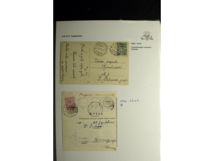 NORMSTEMPEL: AAHOF-ZVIDZIENA, umfangreiche Sammlung mit über 750 Briefen und Karten, alles sauber in 6 Alben