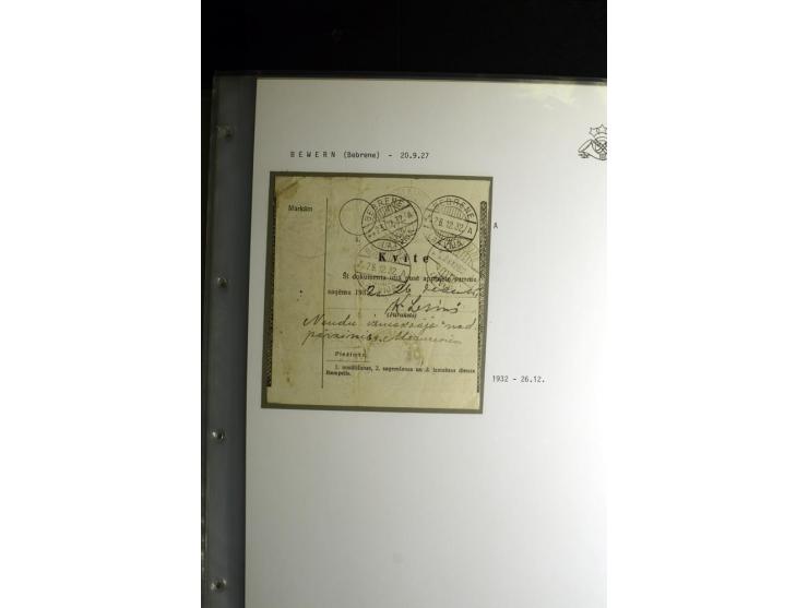 NORMSTEMPEL: AAHOF-ZVIDZIENA, umfangreiche Sammlung mit über 750 Briefen und Karten, alles sauber in 6 Alben