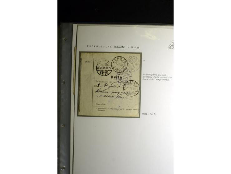 NORMSTEMPEL: AAHOF-ZVIDZIENA, umfangreiche Sammlung mit über 750 Briefen und Karten, alles sauber in 6 Alben
