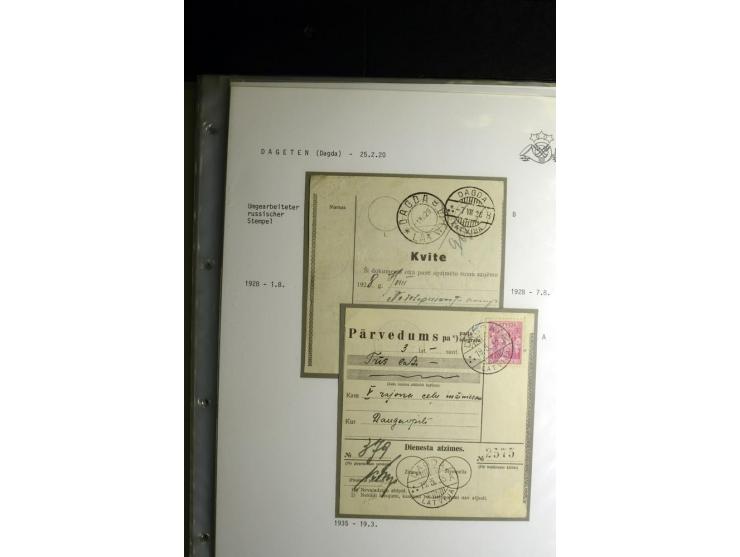 NORMSTEMPEL: AAHOF-ZVIDZIENA, umfangreiche Sammlung mit über 750 Briefen und Karten, alles sauber in 6 Alben