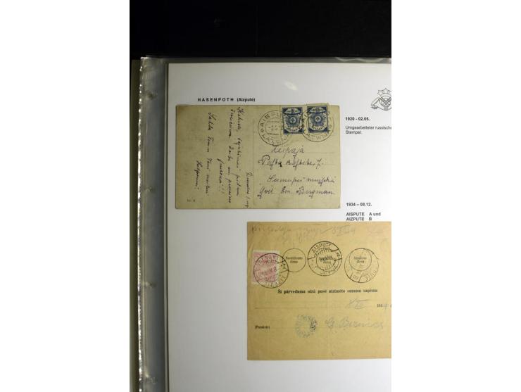 NORMSTEMPEL: AAHOF-ZVIDZIENA, umfangreiche Sammlung mit über 750 Briefen und Karten, alles sauber in 6 Alben