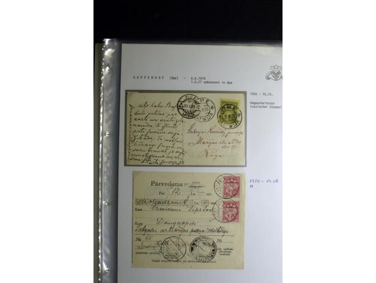 NORMSTEMPEL: AAHOF-ZVIDZIENA, umfangreiche Sammlung mit über 750 Briefen und Karten, alles sauber in 6 Alben