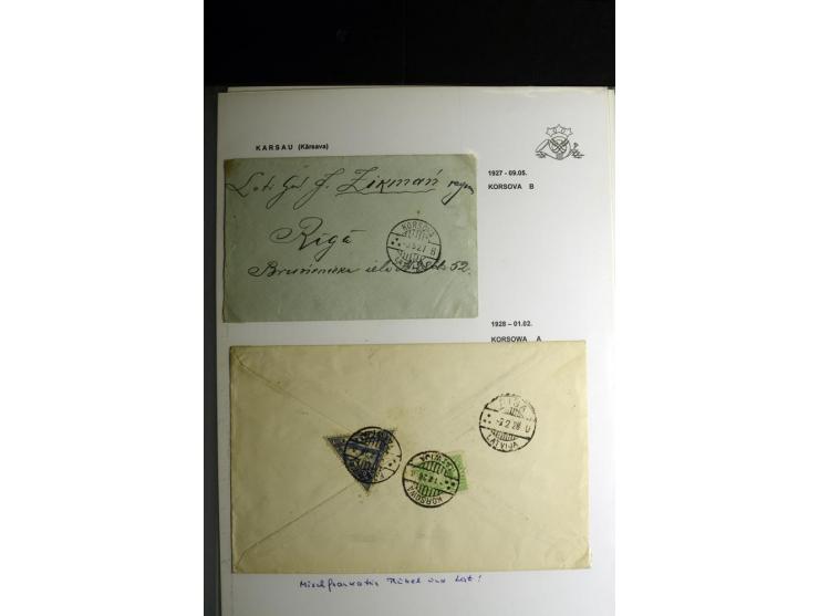 NORMSTEMPEL: AAHOF-ZVIDZIENA, umfangreiche Sammlung mit über 750 Briefen und Karten, alles sauber in 6 Alben
