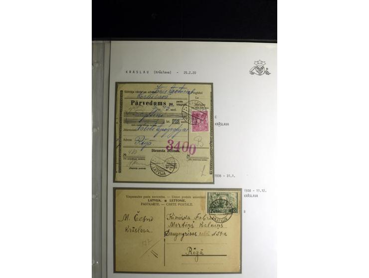 NORMSTEMPEL: AAHOF-ZVIDZIENA, umfangreiche Sammlung mit über 750 Briefen und Karten, alles sauber in 6 Alben