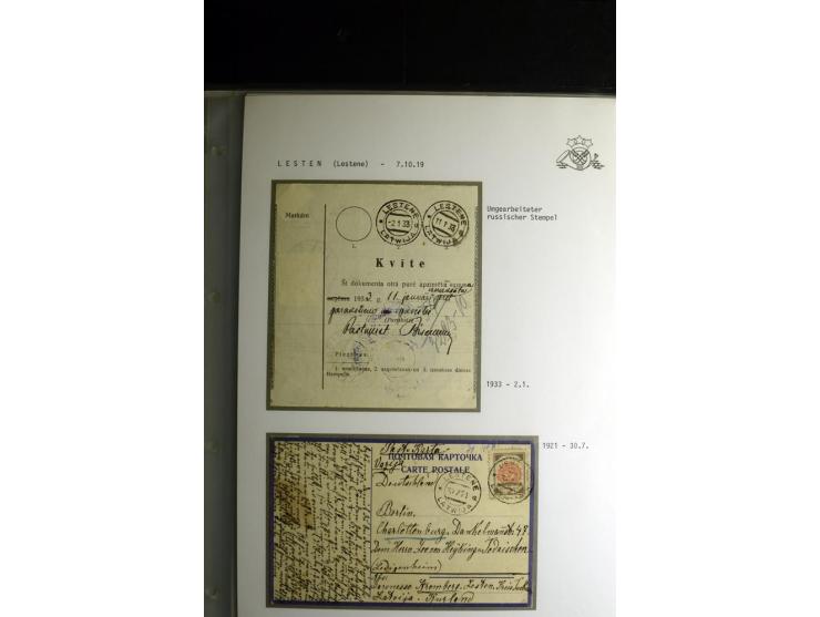 NORMSTEMPEL: AAHOF-ZVIDZIENA, umfangreiche Sammlung mit über 750 Briefen und Karten, alles sauber in 6 Alben