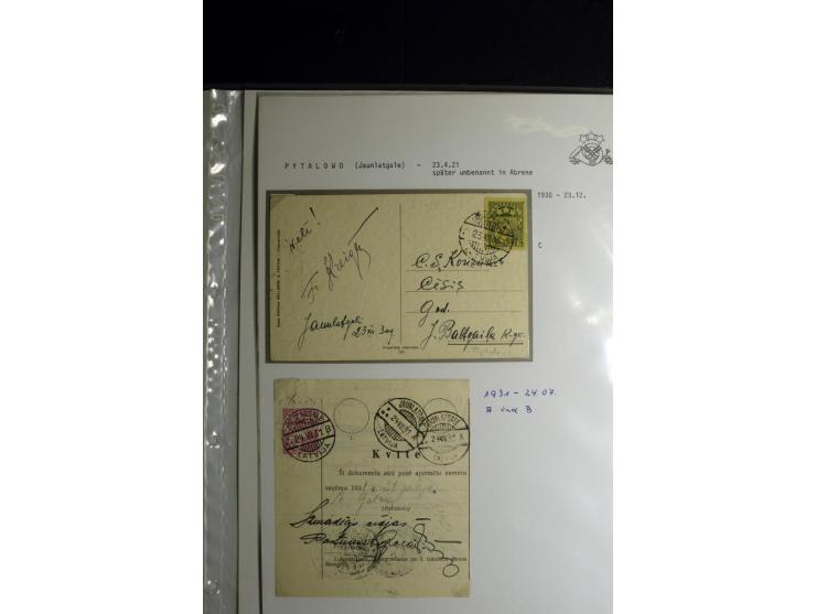 NORMSTEMPEL: AAHOF-ZVIDZIENA, umfangreiche Sammlung mit über 750 Briefen und Karten, alles sauber in 6 Alben
