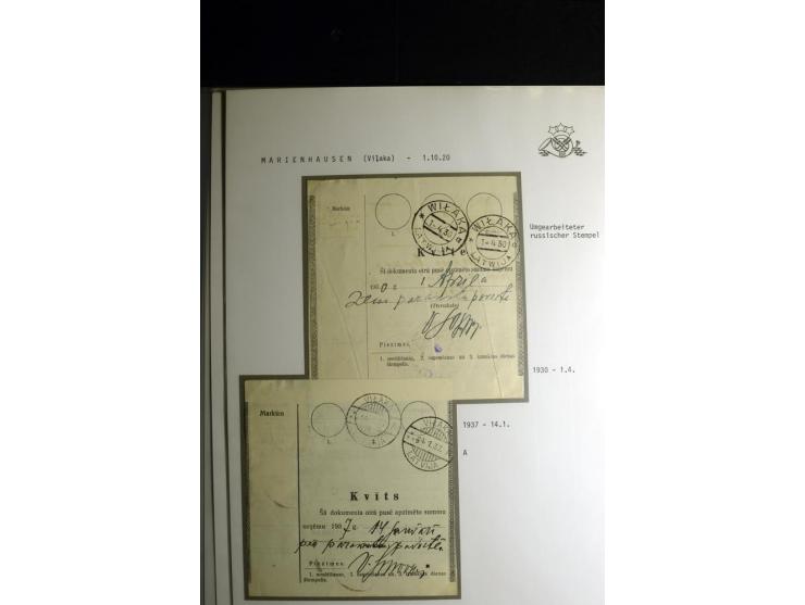 NORMSTEMPEL: AAHOF-ZVIDZIENA, umfangreiche Sammlung mit über 750 Briefen und Karten, alles sauber in 6 Alben