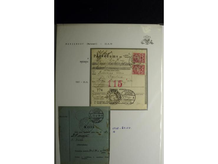 NORMSTEMPEL: AAHOF-ZVIDZIENA, umfangreiche Sammlung mit über 750 Briefen und Karten, alles sauber in 6 Alben