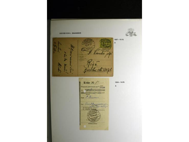 NORMSTEMPEL: AAHOF-ZVIDZIENA, umfangreiche Sammlung mit über 750 Briefen und Karten, alles sauber in 6 Alben