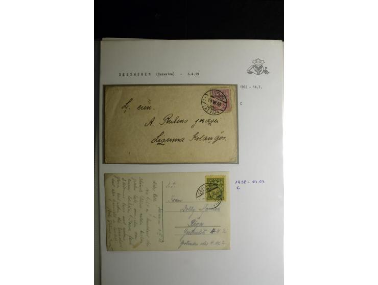NORMSTEMPEL: AAHOF-ZVIDZIENA, umfangreiche Sammlung mit über 750 Briefen und Karten, alles sauber in 6 Alben