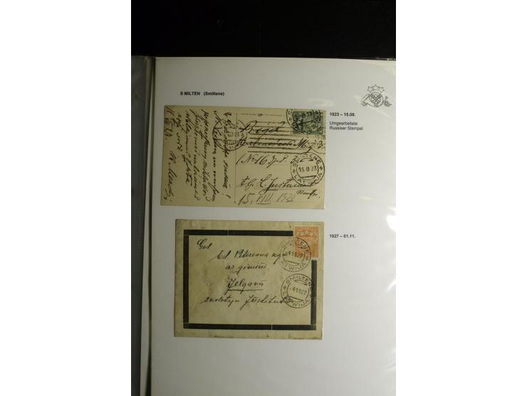 NORMSTEMPEL: AAHOF-ZVIDZIENA, umfangreiche Sammlung mit über 750 Briefen und Karten, alles sauber in 6 Alben
