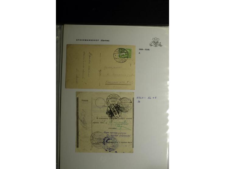 NORMSTEMPEL: AAHOF-ZVIDZIENA, umfangreiche Sammlung mit über 750 Briefen und Karten, alles sauber in 6 Alben