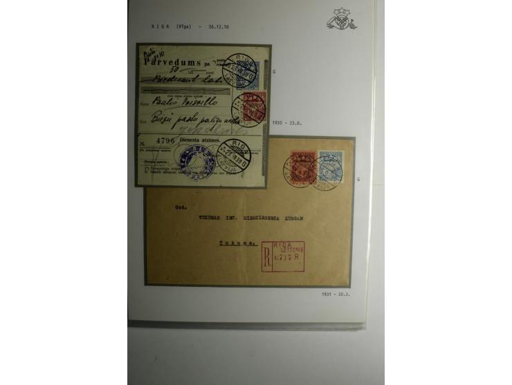 NORMSTEMPEL: RIGA, umfangreiche Sammlung von über 120 Briefen und Karten, dabei u.a. eine Geldanweisung von RIGA-GAISA OSTA 3