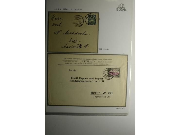 NORMSTEMPEL: RIGA, umfangreiche Sammlung von über 120 Briefen und Karten, dabei u.a. eine Geldanweisung von RIGA-GAISA OSTA 3