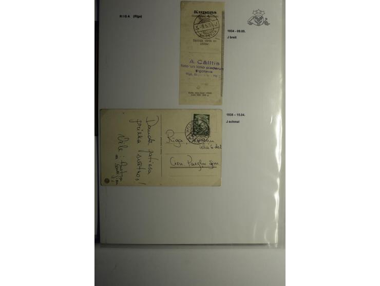 NORMSTEMPEL: RIGA, umfangreiche Sammlung von über 120 Briefen und Karten, dabei u.a. eine Geldanweisung von RIGA-GAISA OSTA 3