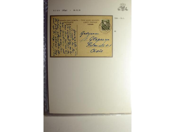 NORMSTEMPEL: RIGA, umfangreiche Sammlung von über 120 Briefen und Karten, dabei u.a. eine Geldanweisung von RIGA-GAISA OSTA 3