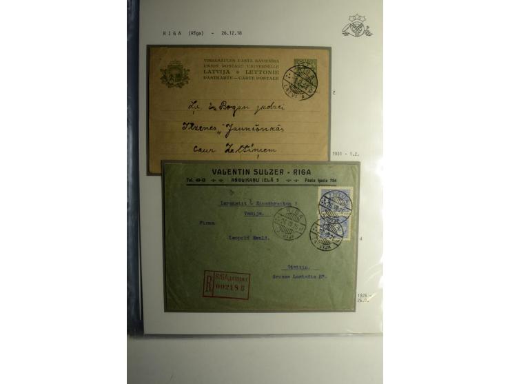 NORMSTEMPEL: RIGA, umfangreiche Sammlung von über 120 Briefen und Karten, dabei u.a. eine Geldanweisung von RIGA-GAISA OSTA 3