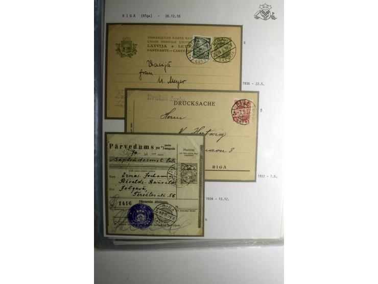 NORMSTEMPEL: RIGA, umfangreiche Sammlung von über 120 Briefen und Karten, dabei u.a. eine Geldanweisung von RIGA-GAISA OSTA 3